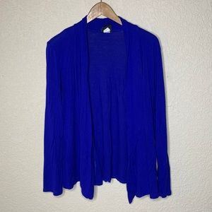 Royal Blue cardigan style top open front